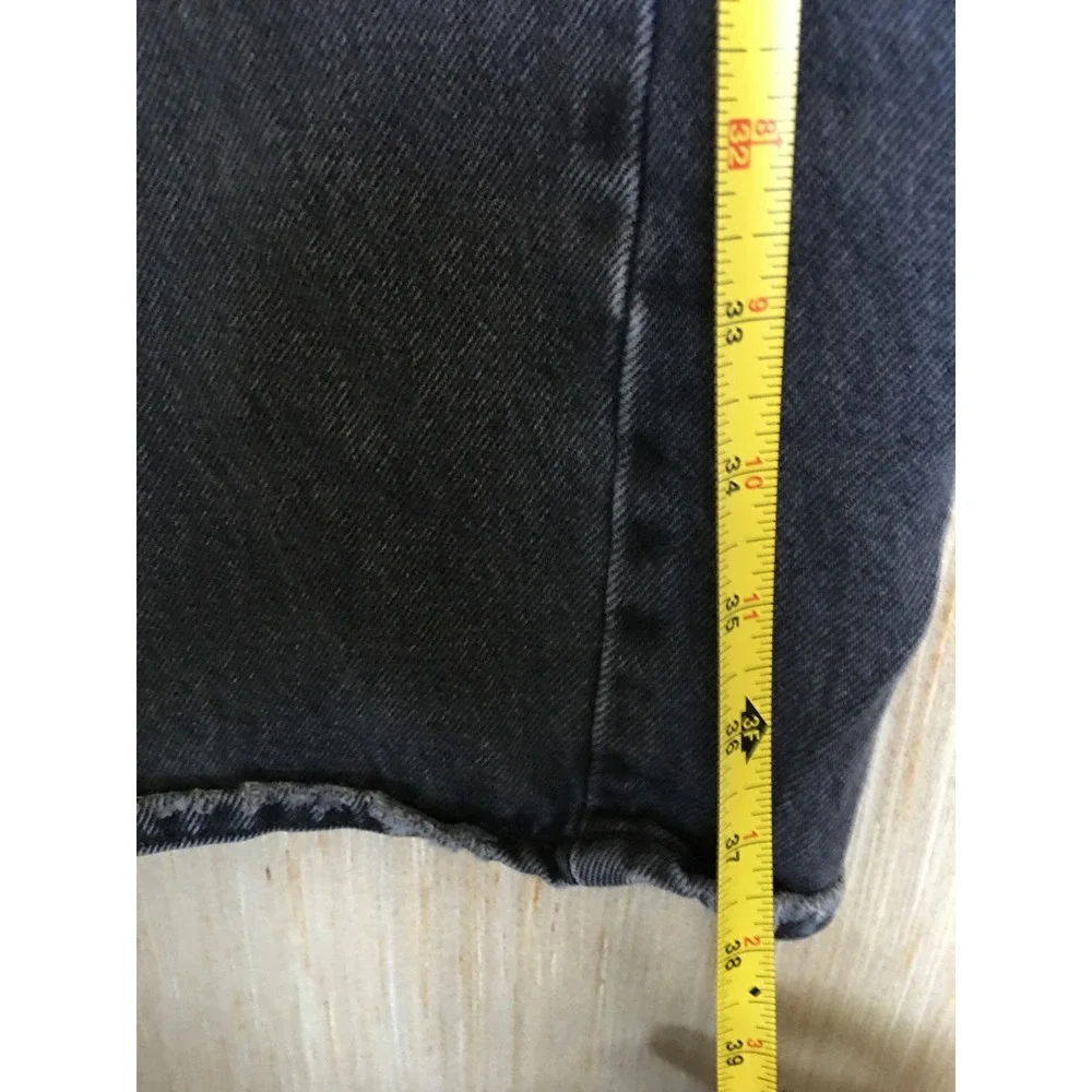 Levis Premium Low Loose Jeans Washed Black Wide Leg Denim
